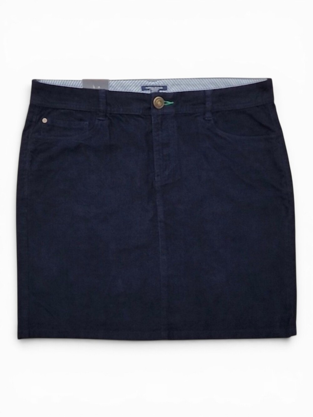 NWT Tommy Hilfiger Women's Corduroy Mini Skirt Dark Navy Blue 12